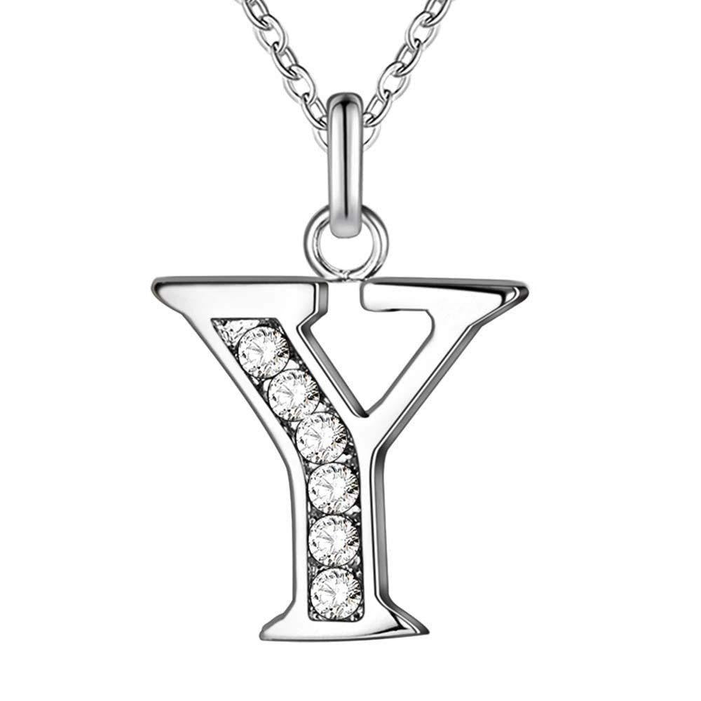Zircon Crystal Initial Letter Necklace