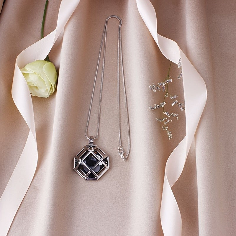 Geometric Glass Cube Necklace