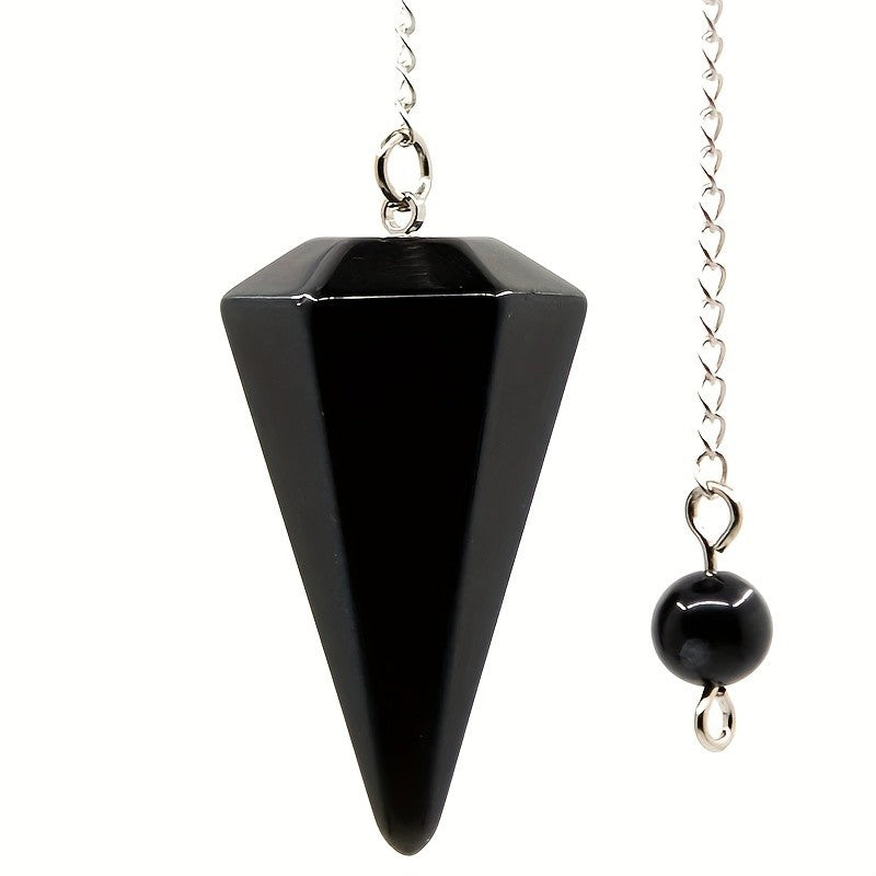 White Marbled Stone Pendulum Pendant