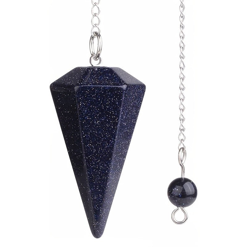 White Marbled Stone Pendulum Pendant