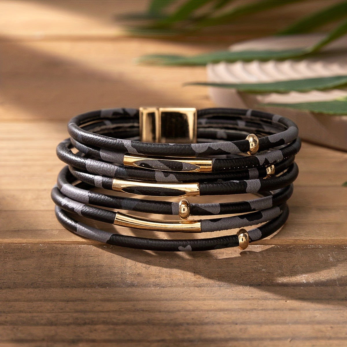 Leopard Print Wrap Bracelet