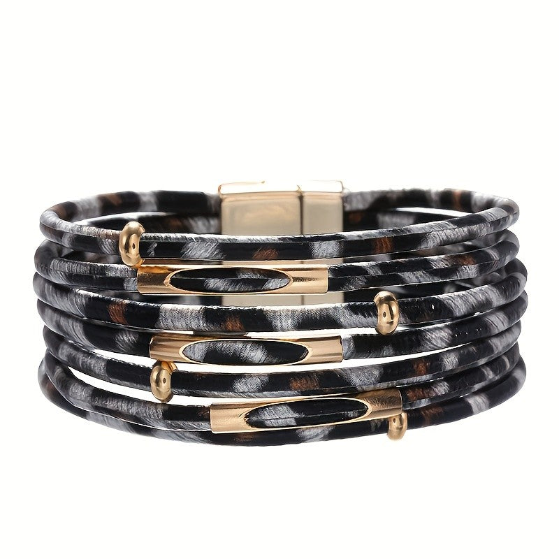Leopard Print Wrap Bracelet