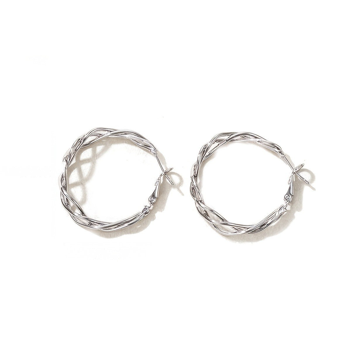 Twisted Circle Hoop Earrings