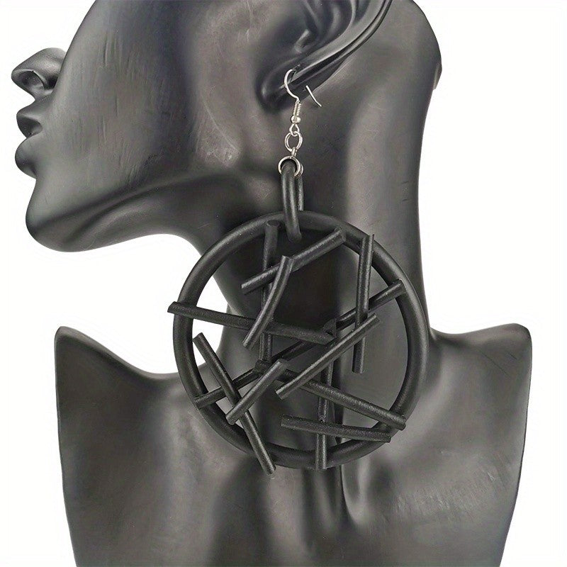 Woven Circle Drop Earrings