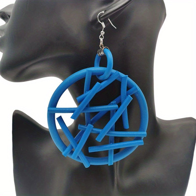 Woven Circle Drop Earrings