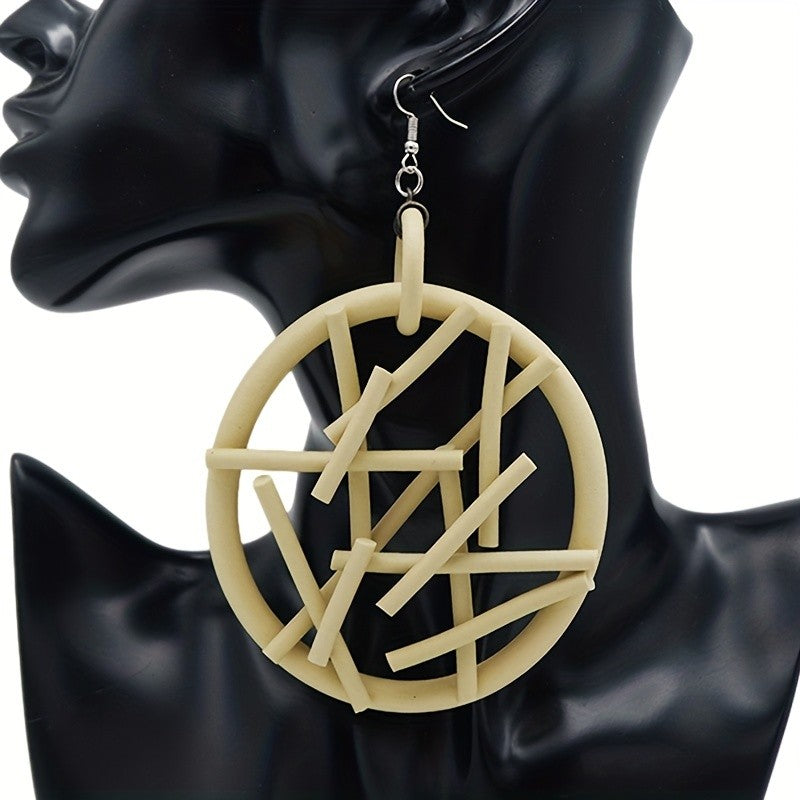 Woven Circle Drop Earrings