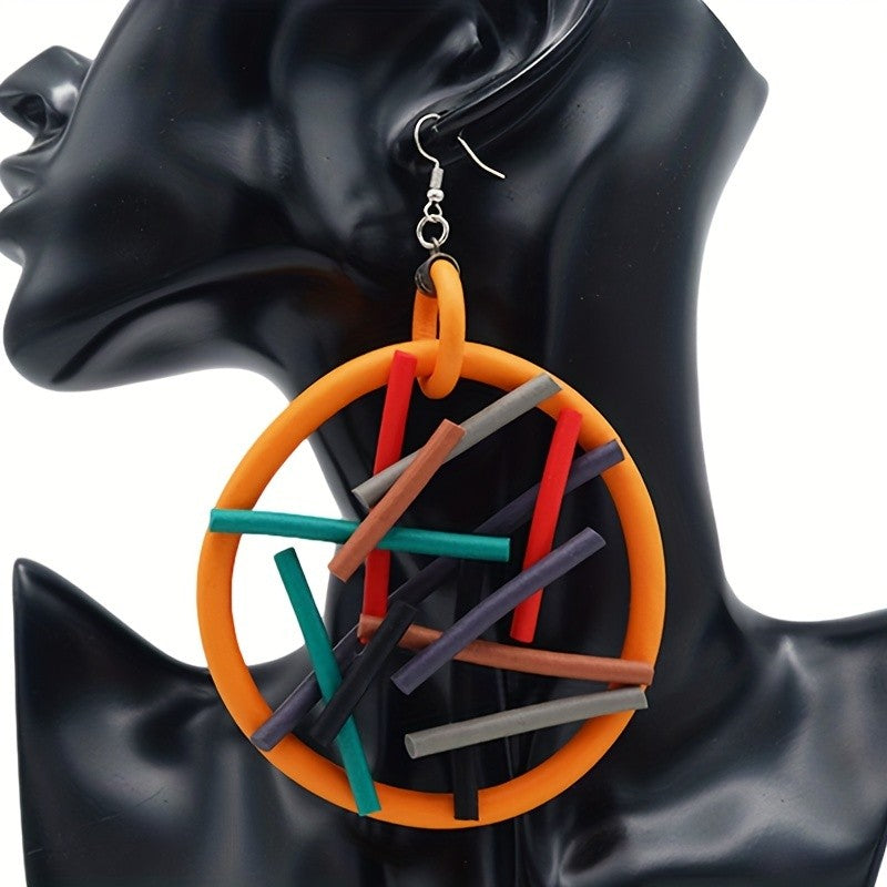 Woven Circle Drop Earrings