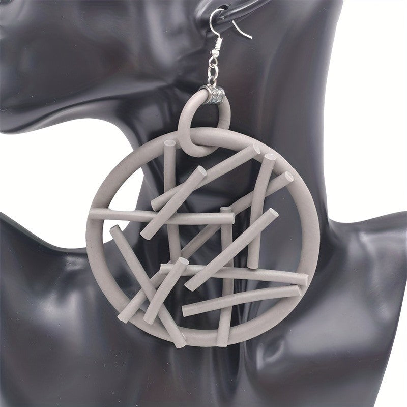 Woven Circle Drop Earrings