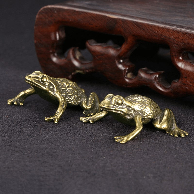 Brass Frog Figurine