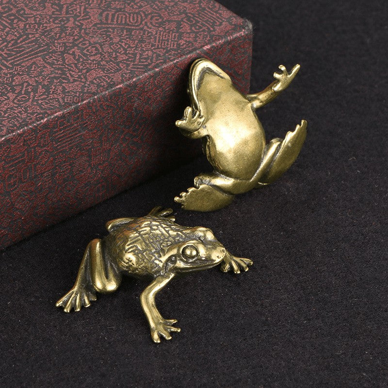 Brass Frog Figurine