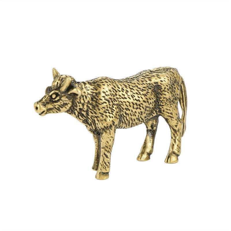 Vintage Brass Cow Figurine