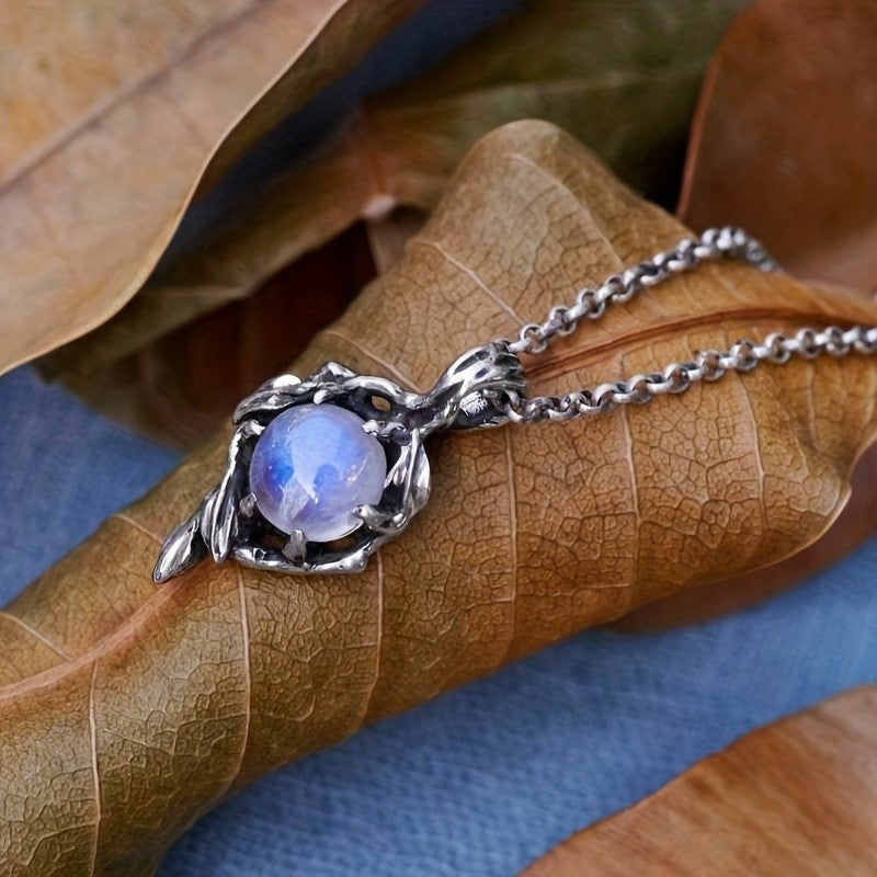 Blue Moonstone Vine Necklace