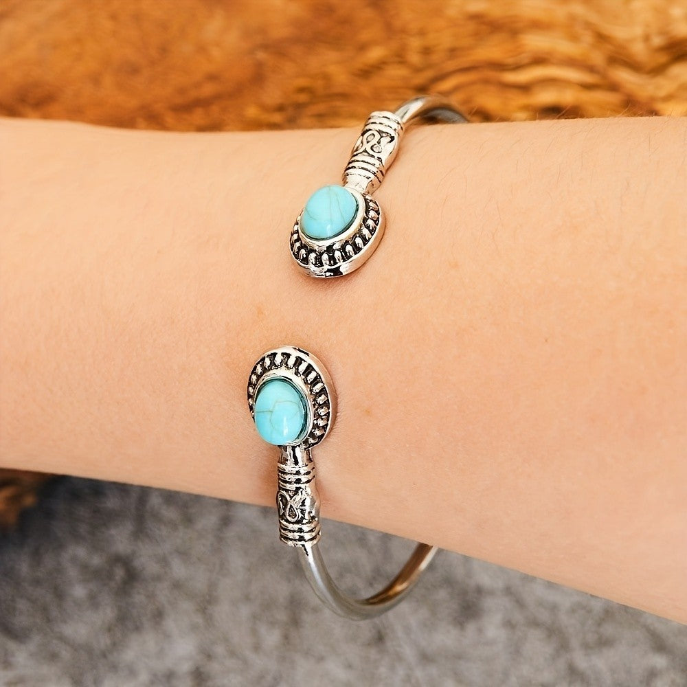 Turquoise Inlay Cuff Bracelet