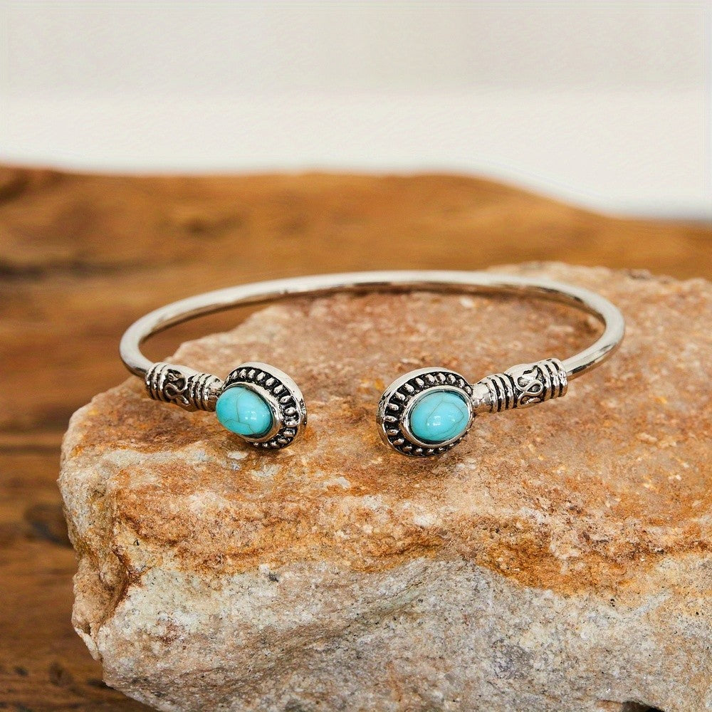 Turquoise Inlay Cuff Bracelet