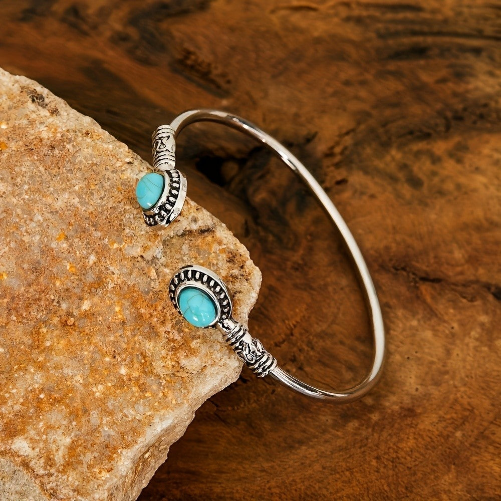 Turquoise Inlay Cuff Bracelet