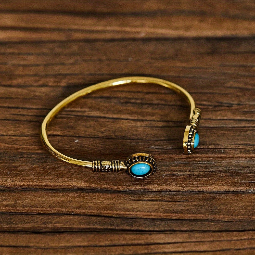 Turquoise Inlay Cuff Bracelet