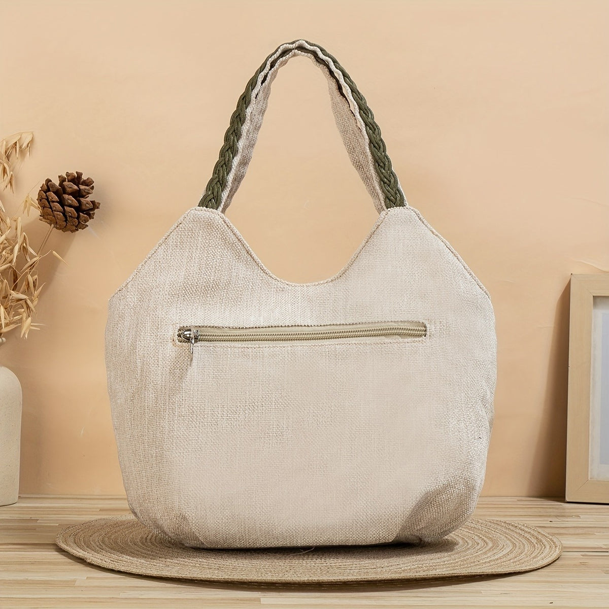 Macrame Clover Tote Bag