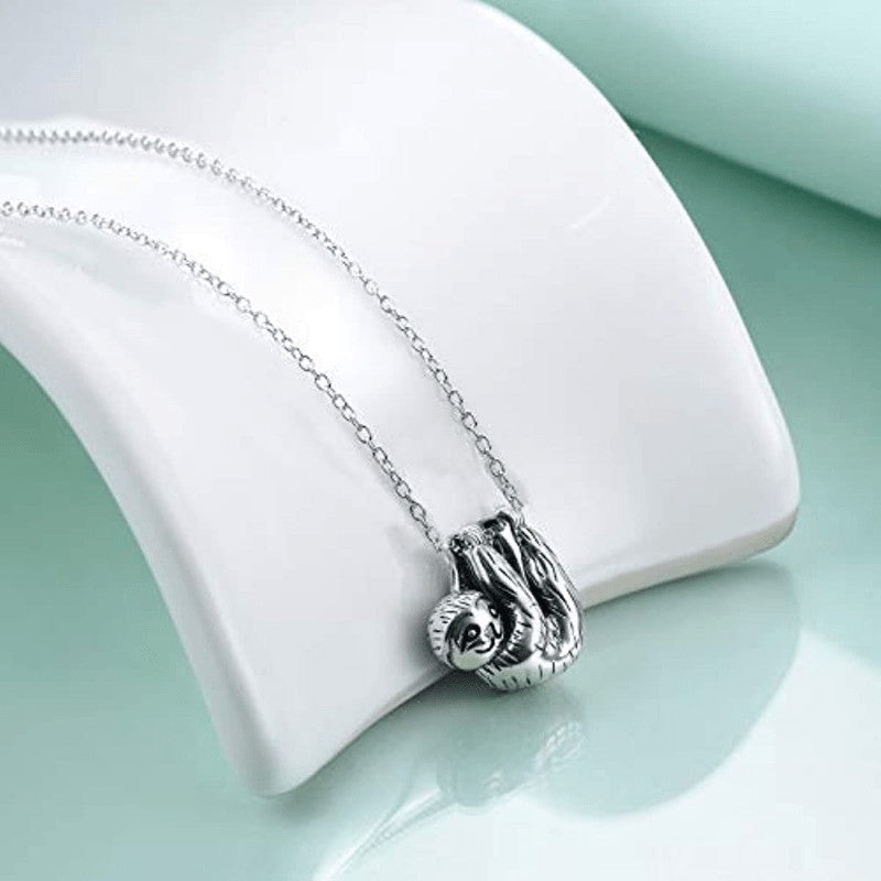 Hanging Sloth Pendant Necklace