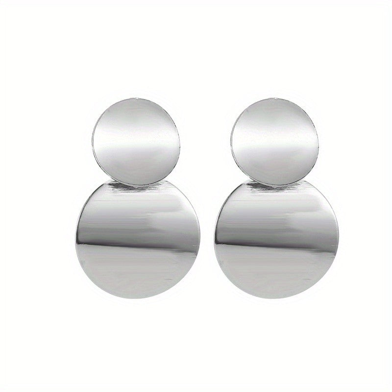 Double Circle Drop Earrings