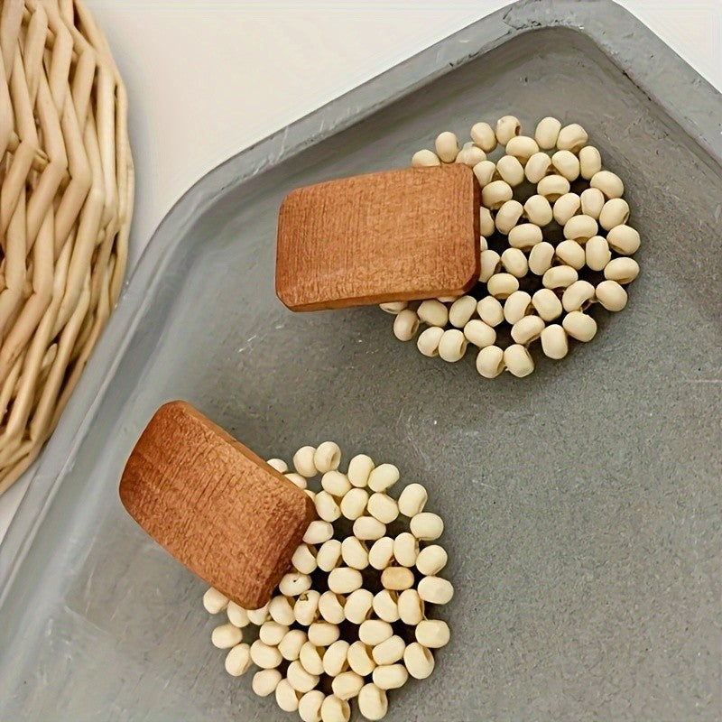 Wood Bead Earrings