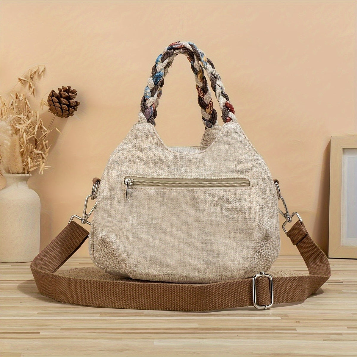 Woven Owl Tote Bag