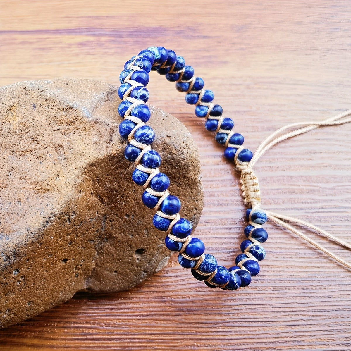 Multicolor Stone Braided Wrap Bracelet