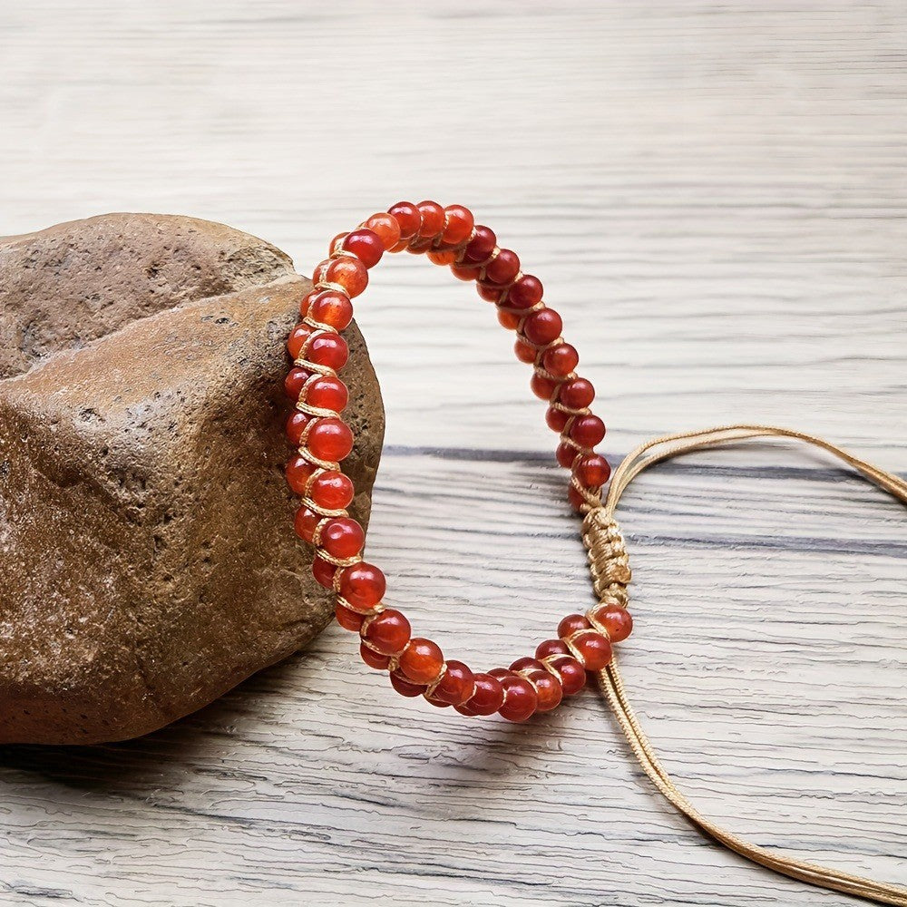 Multicolor Stone Braided Wrap Bracelet