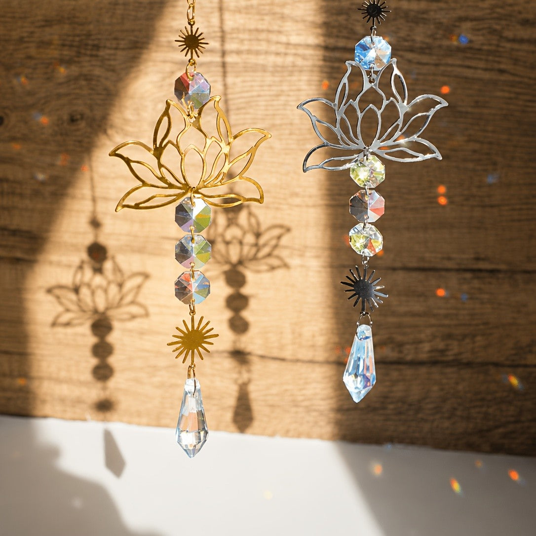 Lotus Crystal Sun Catcher