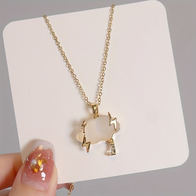 Lightning Cloud Pendant Necklace