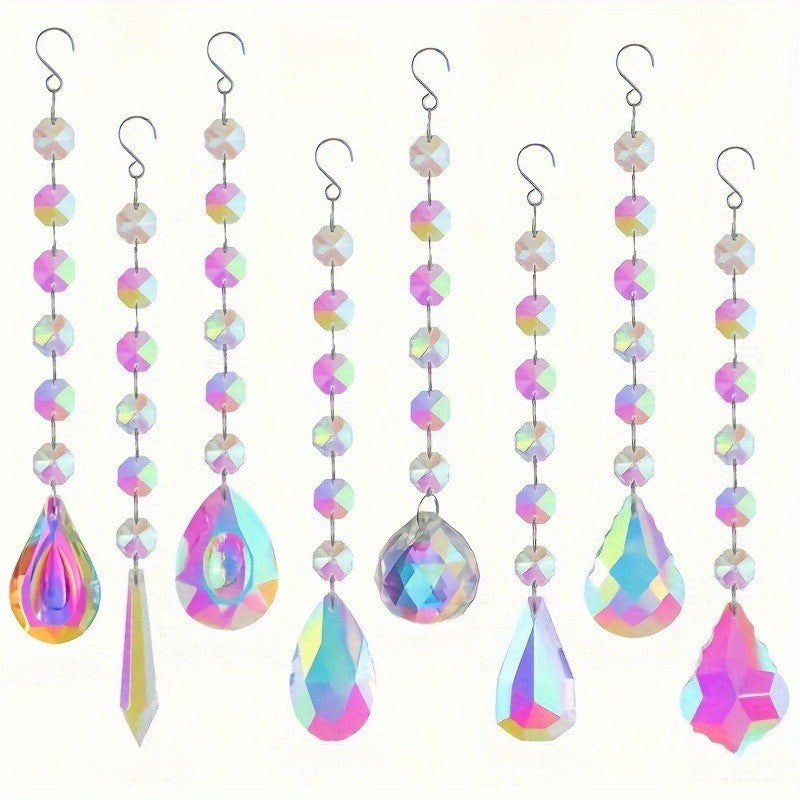 Iridescent Glass Teardrop Suncatcher