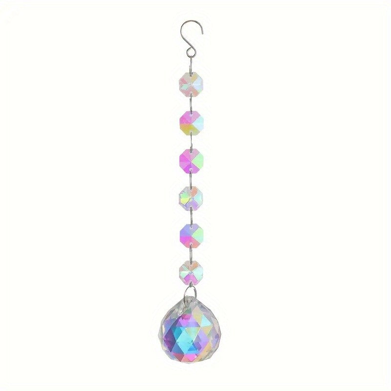 Iridescent Glass Teardrop Suncatcher