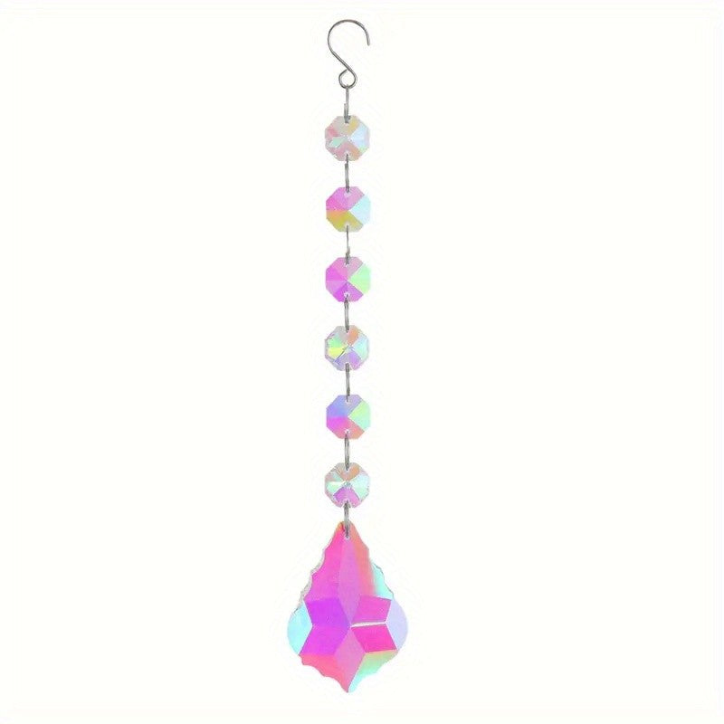 Iridescent Glass Teardrop Suncatcher