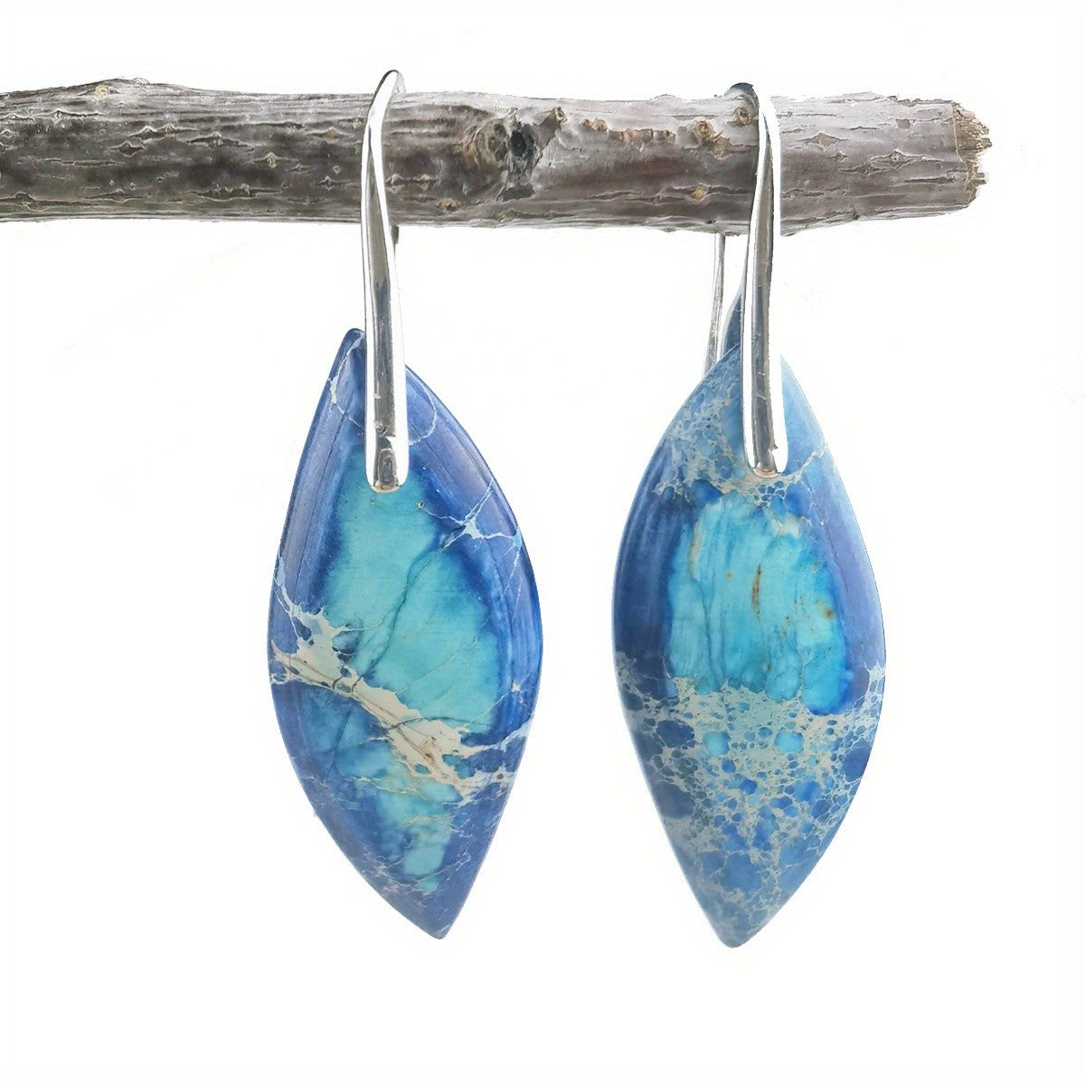 Colorful Mosaic Stone Drop Earrings