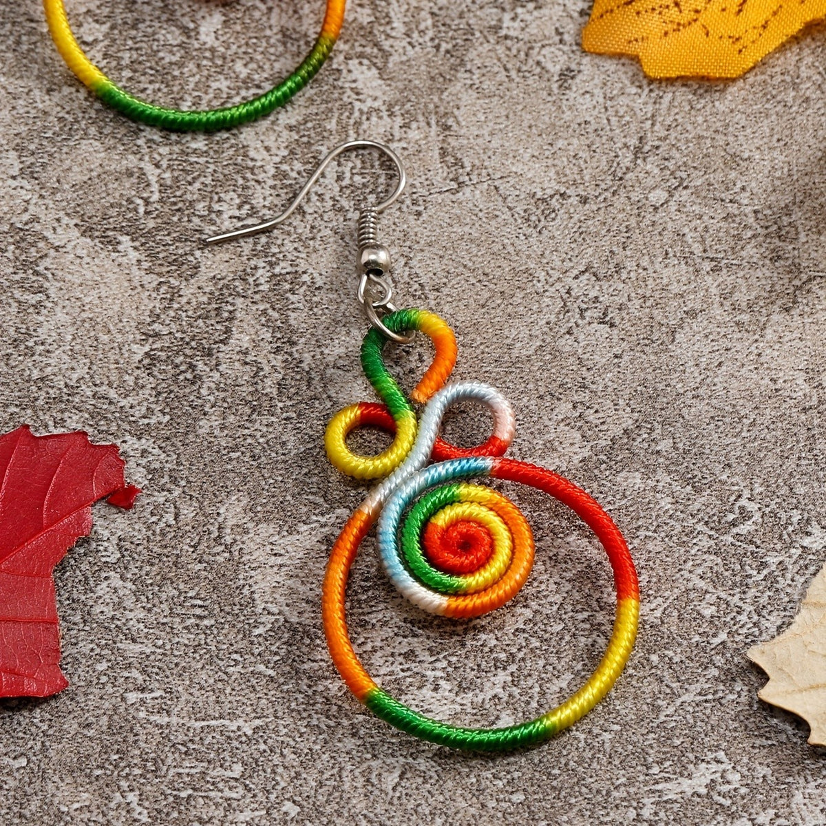 Colorful Spiral Rope Earrings