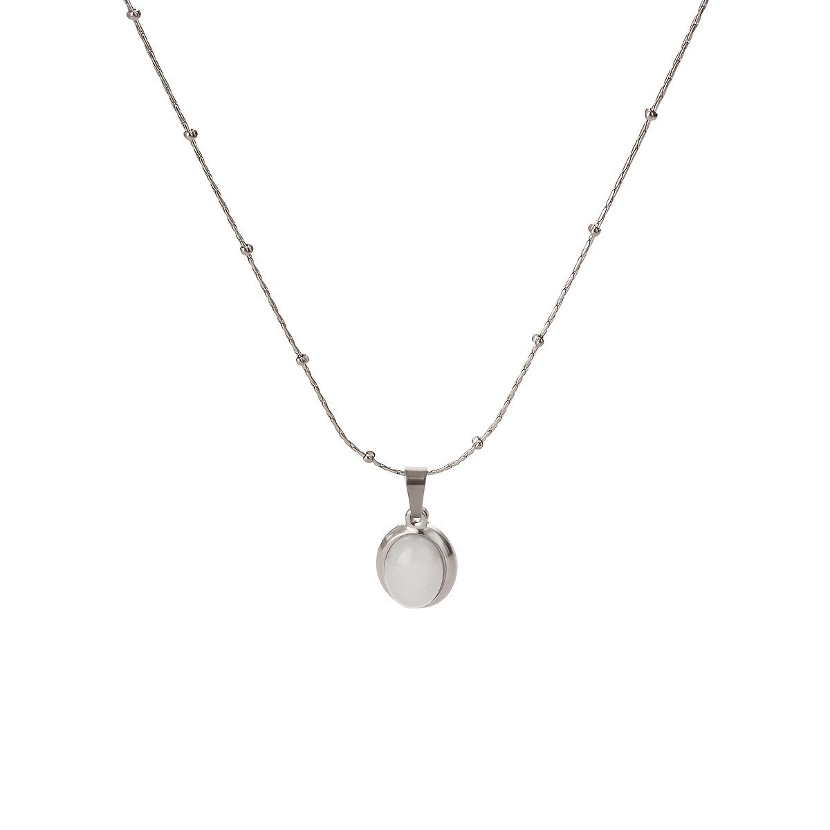 Cat's Eye Oval Pendant Necklace