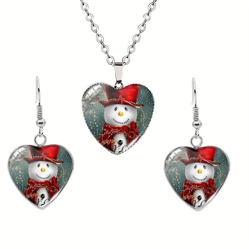 Snowman Heart Jewelry Set
