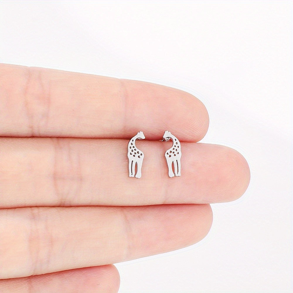 Spotted Giraffe Stud Earrings