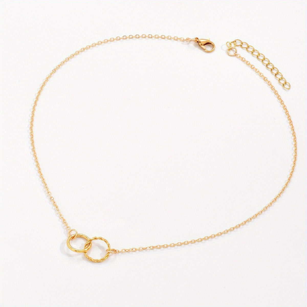 Smooth & Textured Circle Necklace