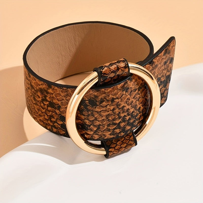 Snake Print Circle Bracelet