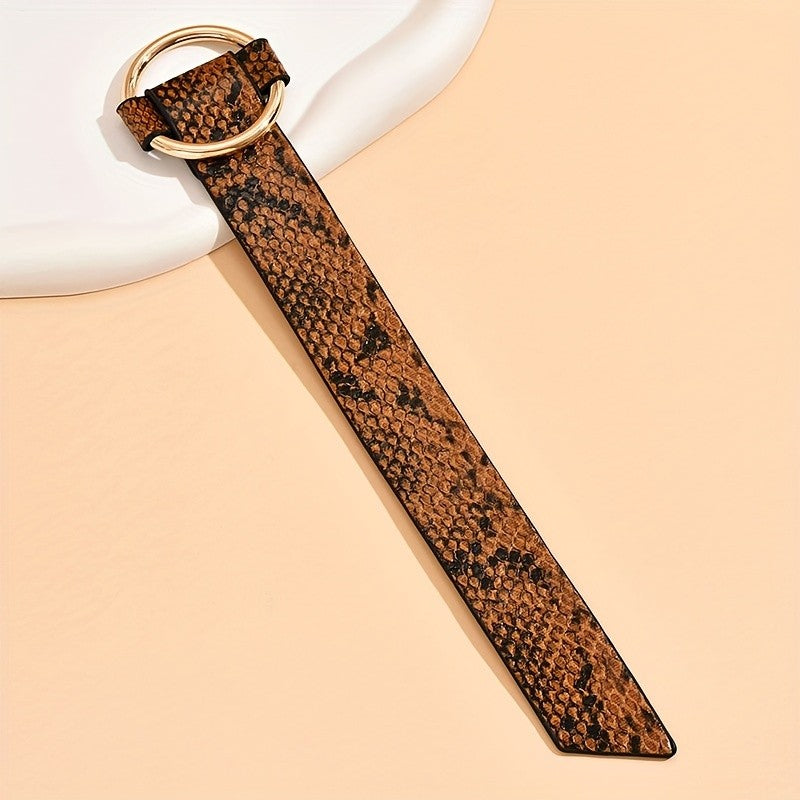 Snake Print Circle Bracelet