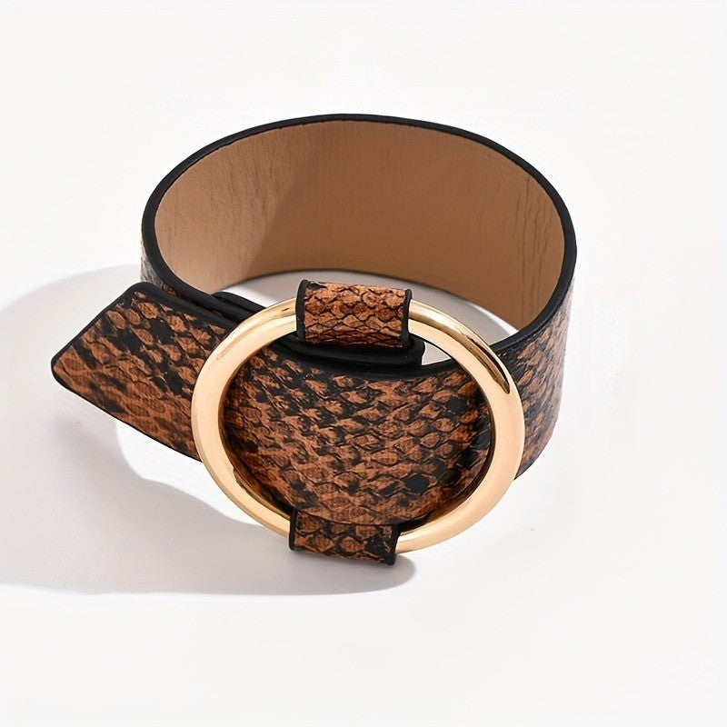 Snake Print Circle Bracelet
