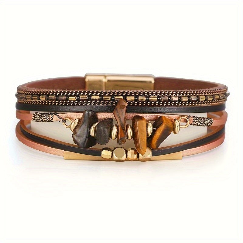 Turquoise Layered Leather Bracelet