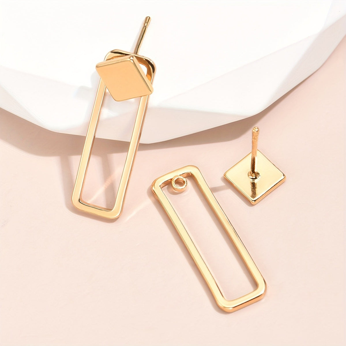 Square & Rectangle Drop Earrings