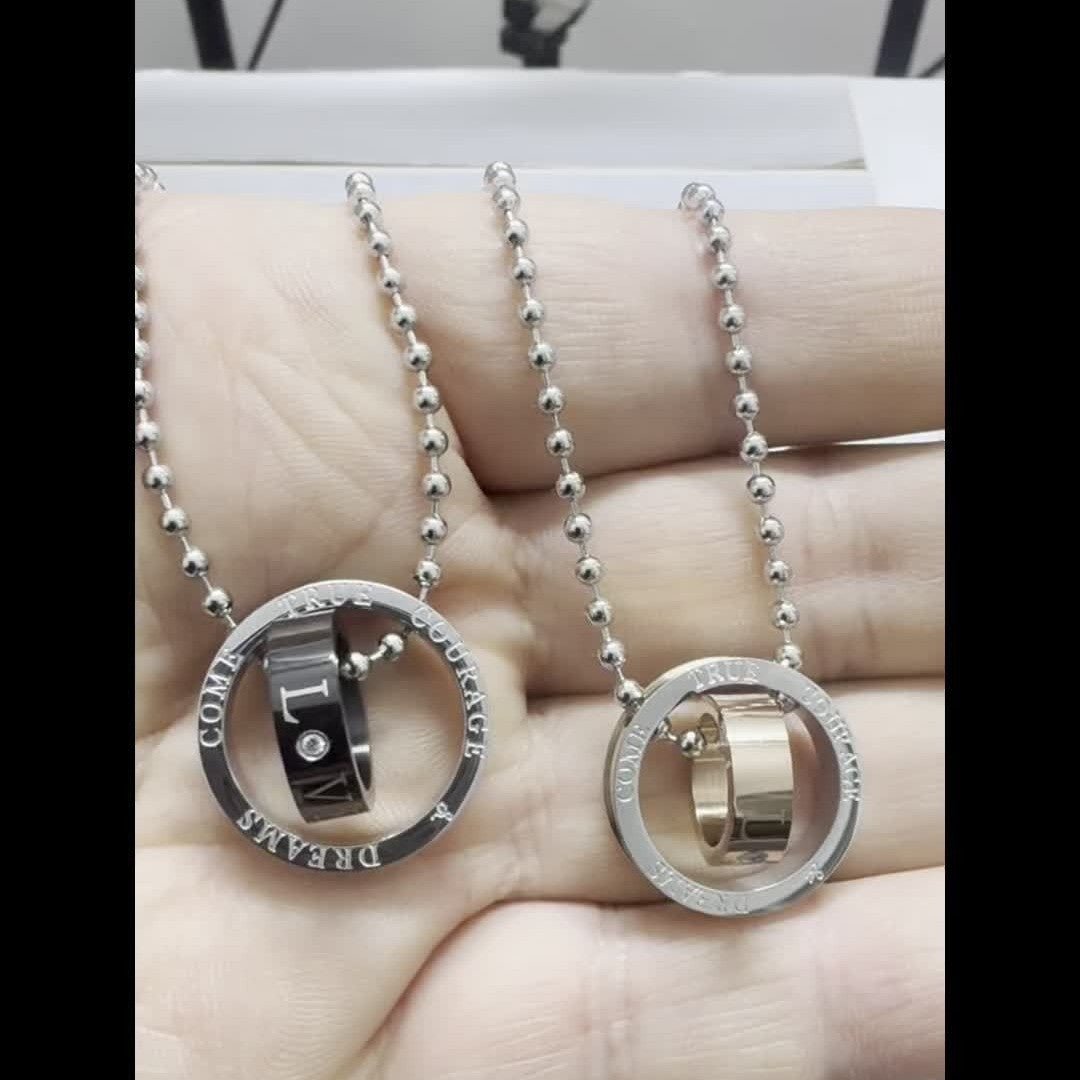 Inspirational Ring Pendant Necklace