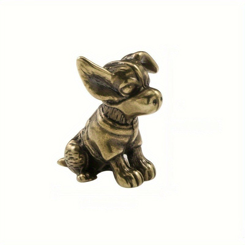 Antique Brass Dog Figurine