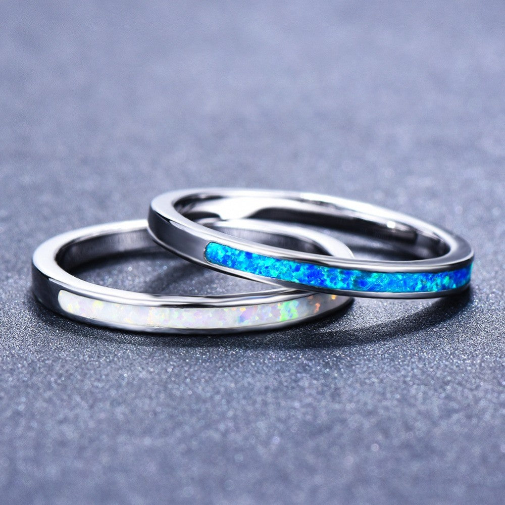Opal Inlay Band Ring