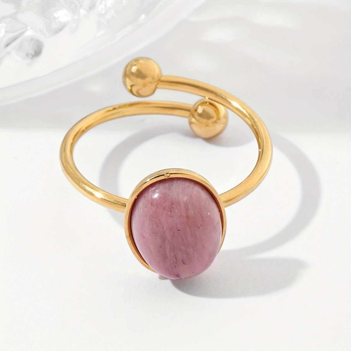 Natural Stone Adjustable Ring