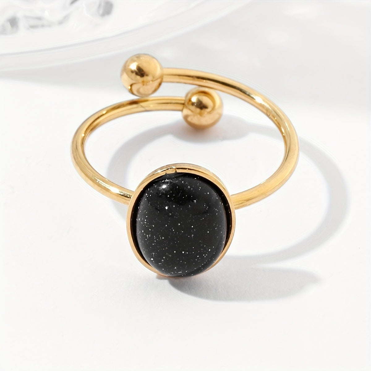 Natural Stone Adjustable Ring