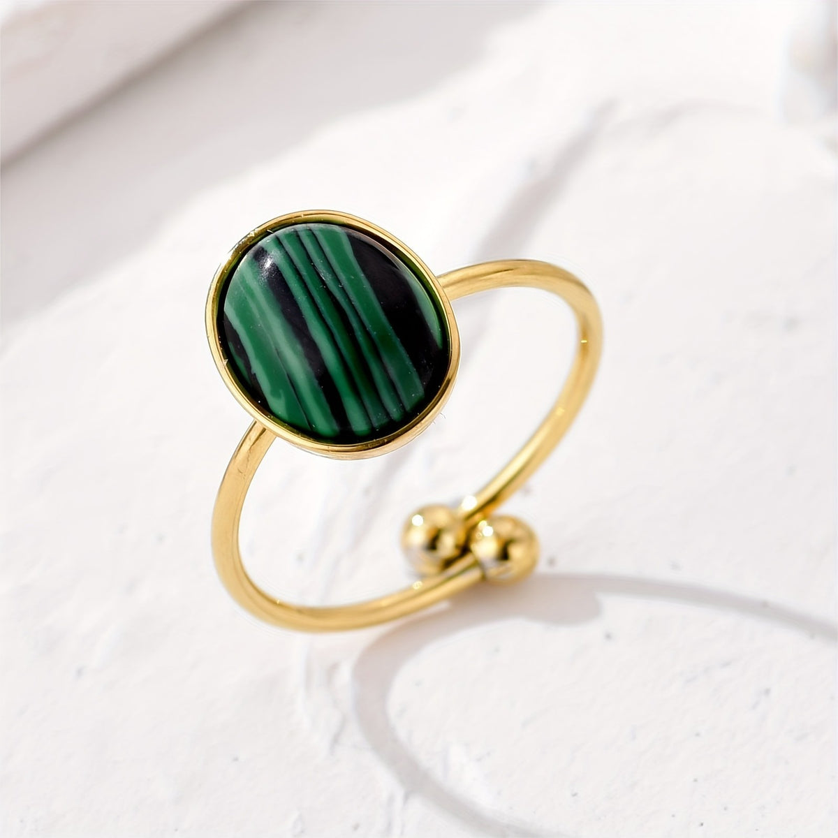 Natural Stone Adjustable Ring
