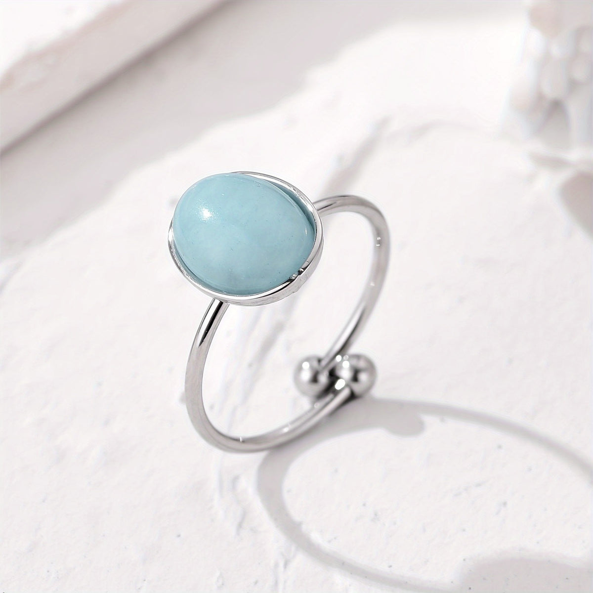 Natural Stone Adjustable Ring